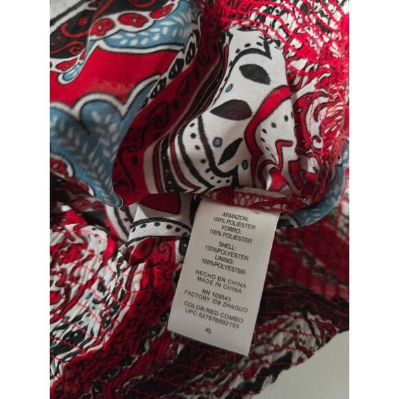 Daisy Fuentes women's multicolor medallion long sleeves off the shoulder Blouse - Picture 8 of 11